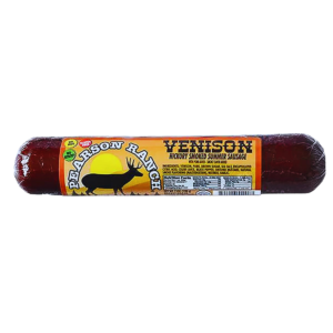 Pearson Ranch Venison Summer Sausage 7oz - A premium gourmet sausage made from high-quality venison, perfect for charcuterie boards, snacks, and game meat lovers.